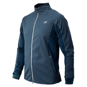New Balance Mens Windblocker Jacket Petrol with Laser Blue P71i6385